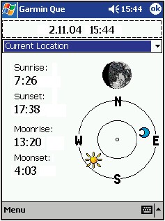 GARMIN Que sun and moon