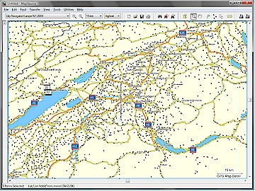 Extract of City Navigator Europe with Bern and vicinity