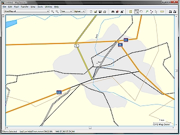 Extract of world map with Bern and vicinity