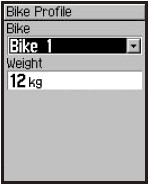 GARMIN Edge 205 bike profile