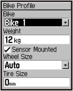 GARMIN Edge 305 bike profile
