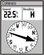 GARMIN Edge 305 compass