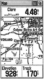 GARMIN eTrex Legend map