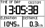 GARMIN Forerunner 201 custom page