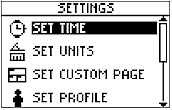 GARMIN Forerunner 201 settings