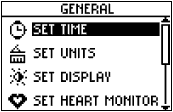 GARMIN Forerunner 301 settings