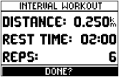 GARMIN Forerunner 301 workout