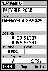 GARMIN GPS60 Waypoint