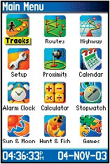 GARMIN GPSMAP60C Main Menu
