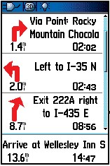 GARMIN GPSMAP60CS Route