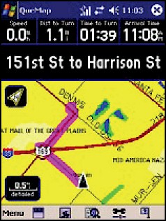 GARMIN iQue M5 map