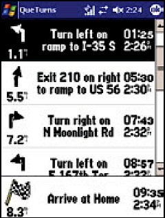 GARMIN iQue M5 route