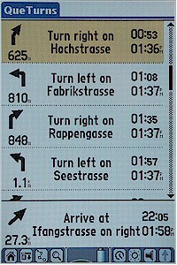 GARMIN iQue 3600 route