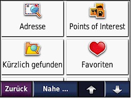 GARMIN Nuvi 200/250 Suche
