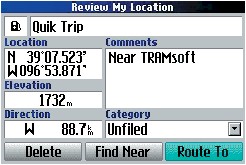 GARMIN Quest waypoint