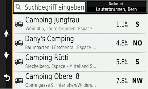 GARMIN Camper 660 - ACSI Campingplaetze