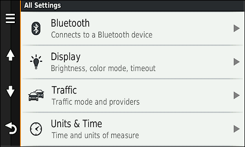 GARMIN Camper 660 - Settings (2 of 3)