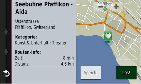 GARMIN Camper 660 - Foursquare Punkt von Interesse (POI) Detail
