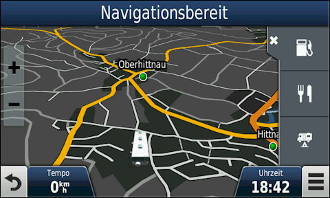 GARMIN Camper 660 - Karte im Nacht-Modus