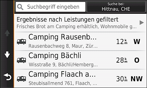GARMIN Camper 760 - ACSI Campingpltze