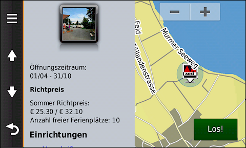 GARMIN Camper 760 - ACSI Campingplatz-Beschreibung 2 von 3