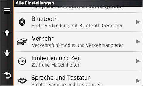 GARMIN Camper 760 - Einstellungen 2 von 3