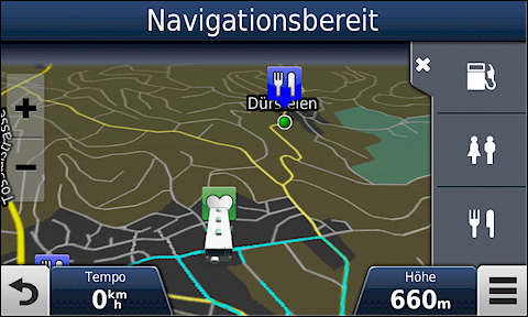 GARMIN Camper 760 - Karte im Nacht-Modus