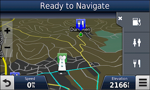 GARMIN Camper 760 - Map in night mode