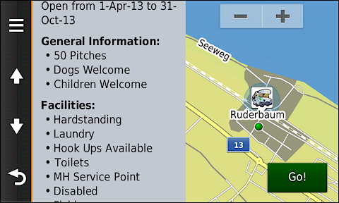 GARMIN Camper 760 - MHF Campground Description