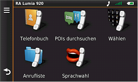GARMIN Camper 760 - Telefon-Funktionen