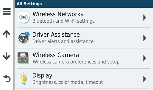 GARMIN Camper 780 - Settings 2 of 3