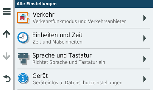 GARMIN Camper 780 - Einstellungen 3 von 3
