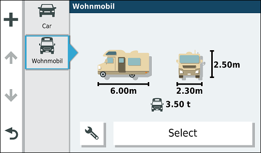 GARMIN Camper 780 - Vehicle