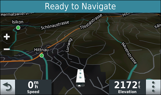 GARMIN Camper 780 - Map in night mode