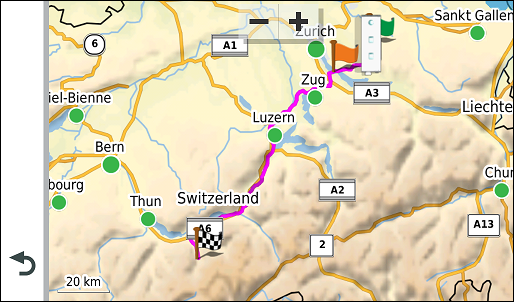 GARMIN Camper 780 - Route Uebersicht