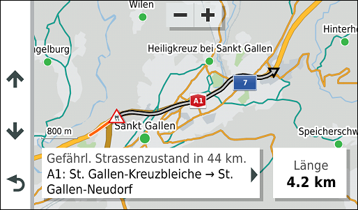 GARMIN Camper 780 - Verkehrsbehinderung auf Karte