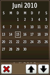 GARMIN Dakota 10 Kalender