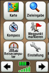 GARMIN Dakota 10 Hauptmenu (1 von 4)