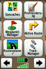 GARMIN Dakota 10 Hauptmenu (2 von 4)