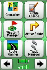 GARMIN Dakota 10 main menu (2 of 4)