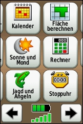 GARMIN Dakota 10 Hauptmenu (3 von 4)