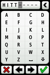 GARMIN Dakota 10 text entry