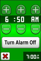 GARMIN Dakota 20 alarm clock