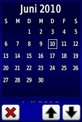 GARMIN Dakota 20 Kalender