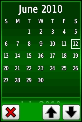 GARMIN Dakota 20 calendar