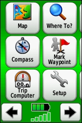 GARMIN Dakota 20 main menu (1 of 4)
