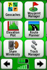 GARMIN Dakota 20 main menu (2 of 4)