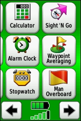 GARMIN Dakota 20 main menu (4 of 4)