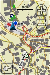 GARMIN Dakota 20 topographical map of Switzerland, example Wengen