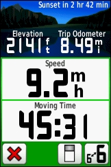 GARMIN Dakota 20 trip computer large font